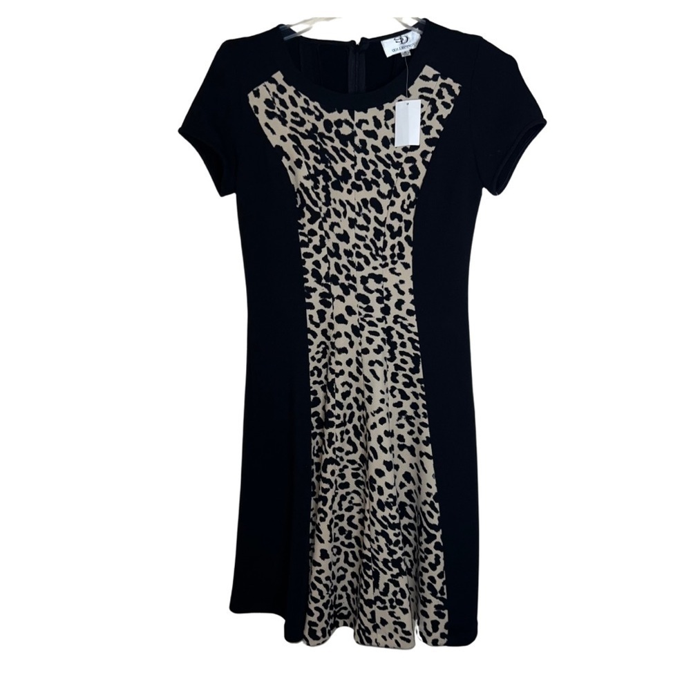 SD Collection Leopard Print Color Block Dress NWT Size 6